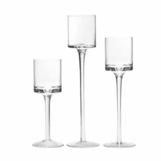 Glass Stemmed Candle Holder