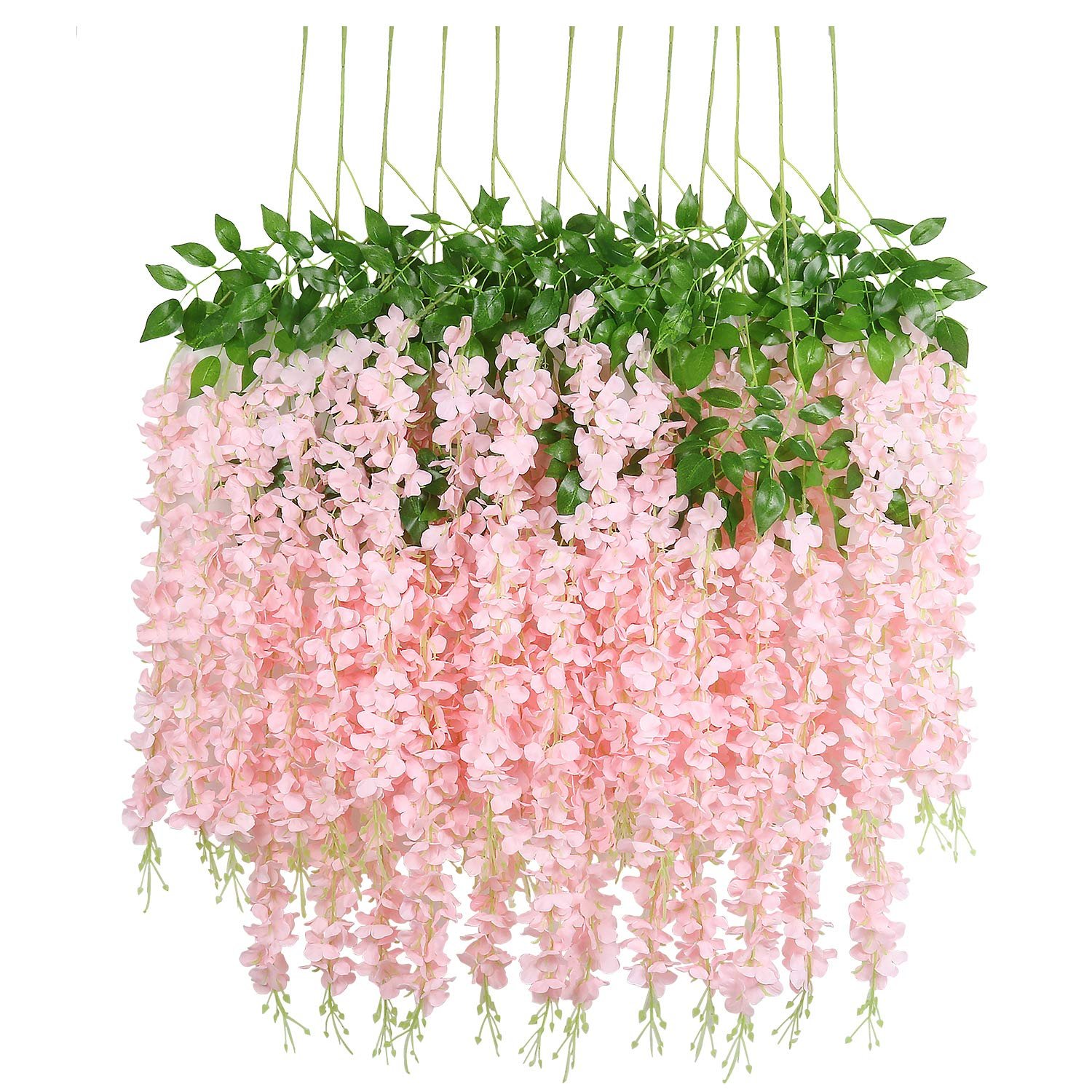 Blush Pink 3 Stem Small Petal Wisteria 91cm | Calgary Event Wholesale ...