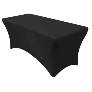 Black Spandex Rectangular Table Cover BK