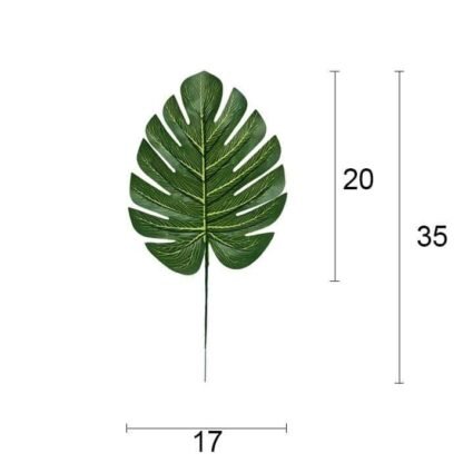 35cm Green Small Monstera Leaf 1