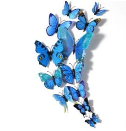Butterfly Accent blue magnetic plastic multiple sizes decor wedding party birthday event decoration butterflies