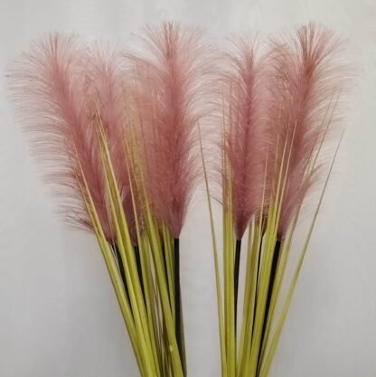 Dusty Rose Artificial Single Plume Pampas Grass 1