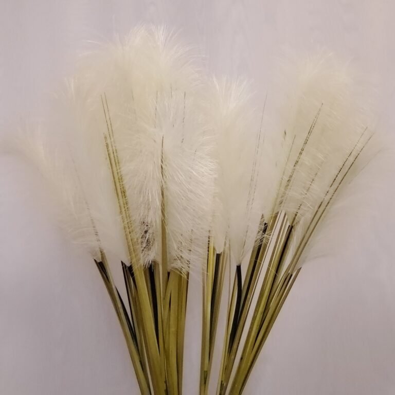 White Double Plume Artificial Pampas Grass 36