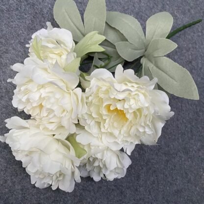 open ivory peony bunch