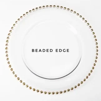 Beaded Charger Plate Glass