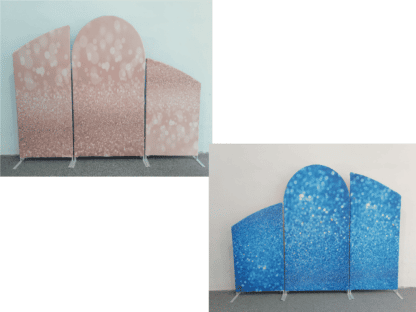 3pc Slanted Tension Backdrop Print Set Rose Glitter/Blue Glitter (EFG) 1