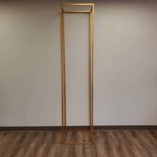 Gold hollow stand metal decor backdrop stage decoration event wedding party rectangle pillar