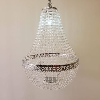 Bell Chandelier silver crystal decor wedding event light acrylic lighting