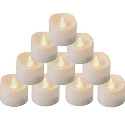 LED Flicker flameless tea light candle lighting votive battery operated realistic