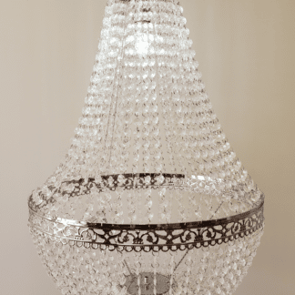 Bell Chandelier silver crystal decor wedding event light acrylic lighting