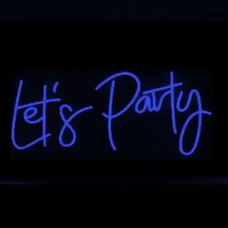 Lets party rgb neon sign led LED decor event wedding colour changing