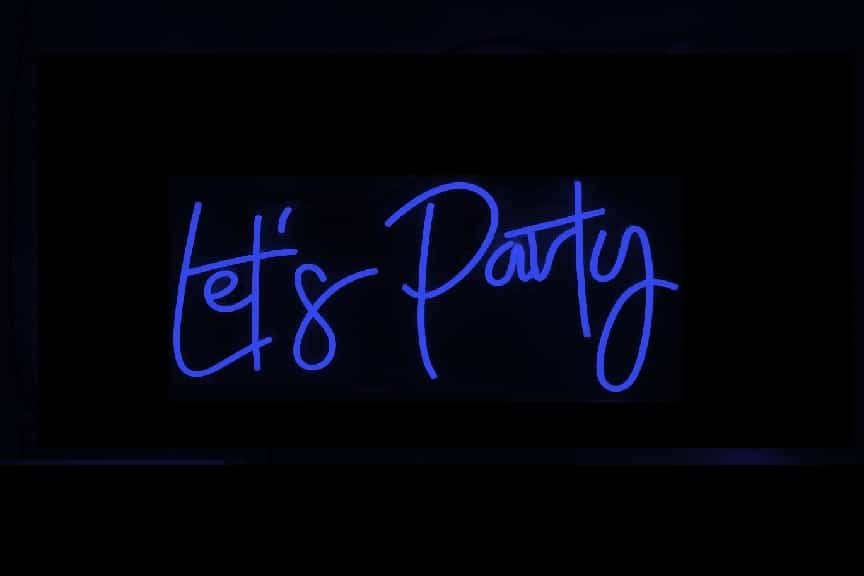 Lets party rgb neon sign led LED decor event wedding colour changing
