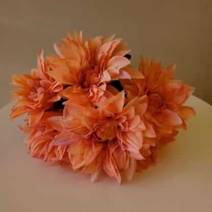 Dark Pink 7 Large Head Dahlia Bunch 1