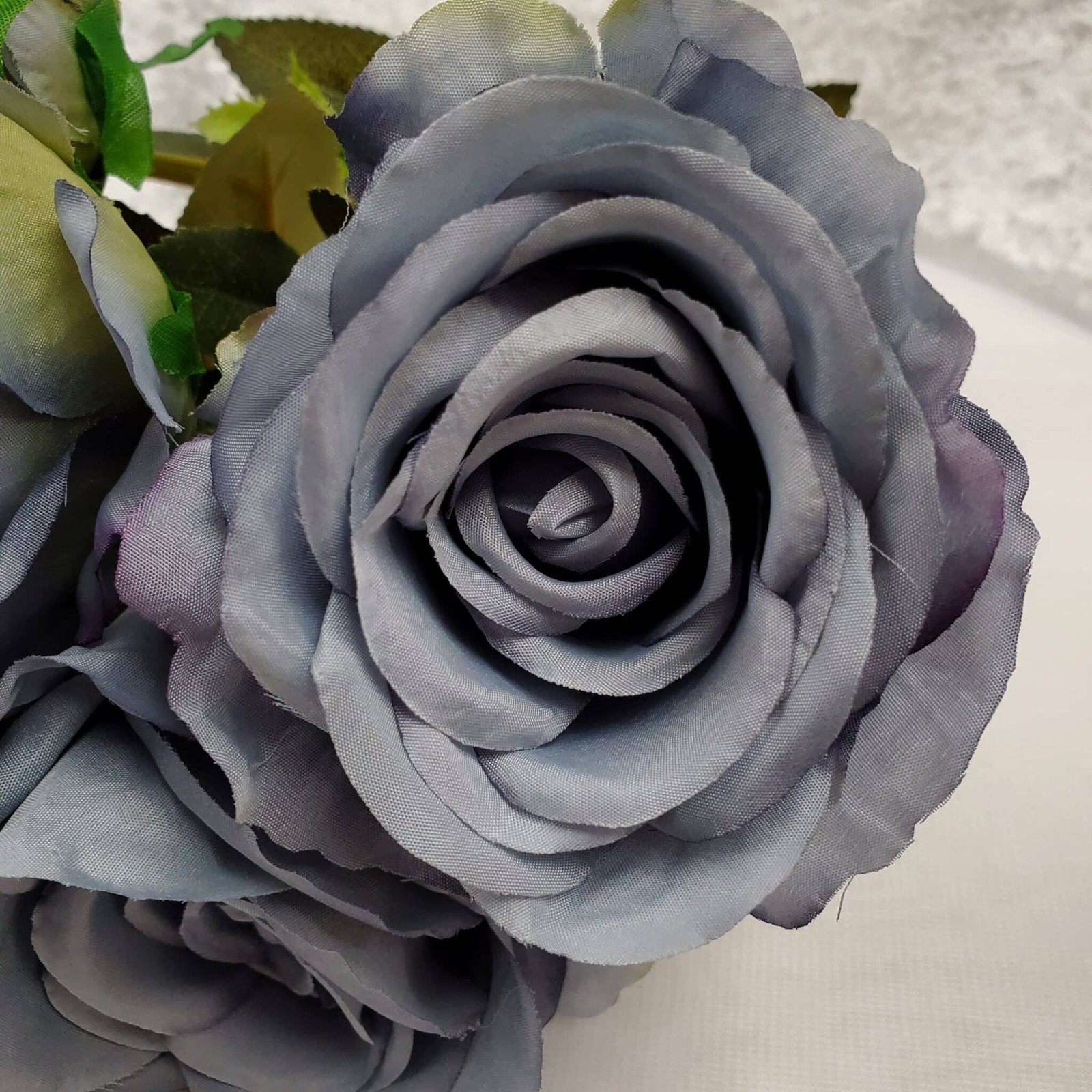9 Head Dusty Blue Rose Bunch | Calgary Event Wholesale Wedding And ...