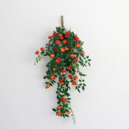 Deep Orange Rose Bush 1