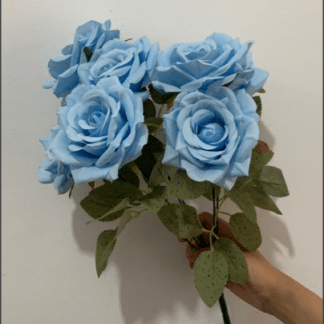 Light Blue Diamond Rose Bunch
