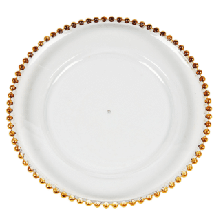 beaded ACRYLIC charger plate