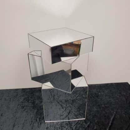 5 Sided Large Silver Mirrored Acrylic Display Risers 2