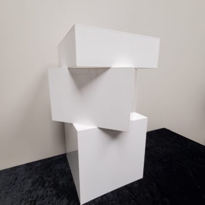 5 Sided Large White Acrylic Display Risers 2