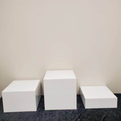 5 Sided Large White Acrylic Display Risers 3
