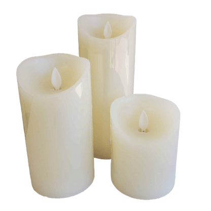4"x3" Warm White LED Pillar Candle 1