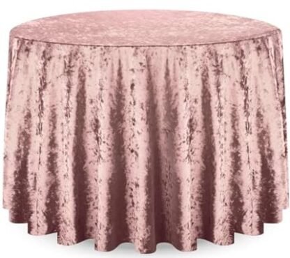 blush velvet tablecloth