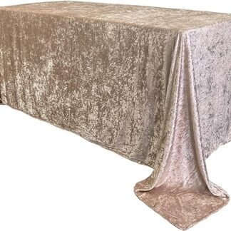 champagne velvet rec tablecloth