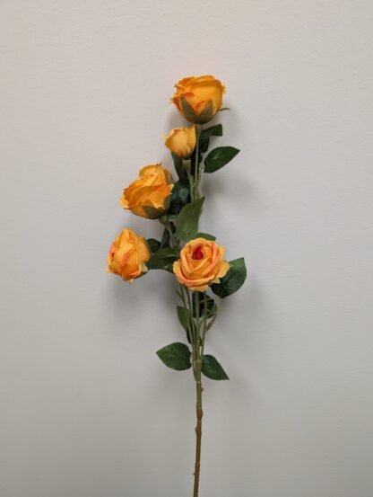 65cm 6 Head Orange Spray Rose 1