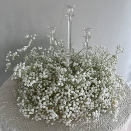 40cm Dia. White Babies Breath Ring w/ Accent Flowers 1