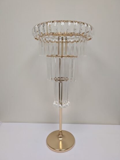 32" Gold & Crystal 3 Tier Centerpiece 1