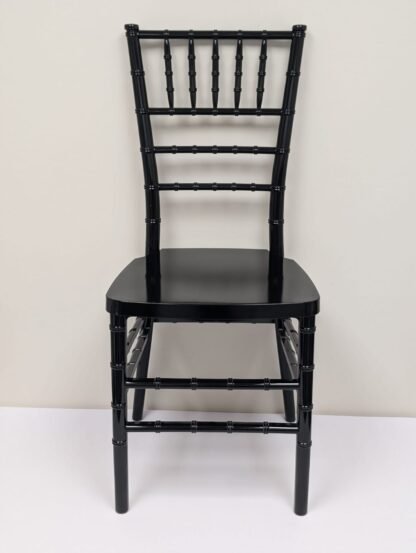 black single mold resin chiavari chair