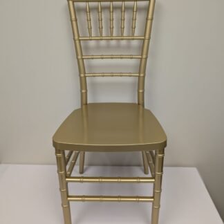 Single mold gold resin chiavari chair