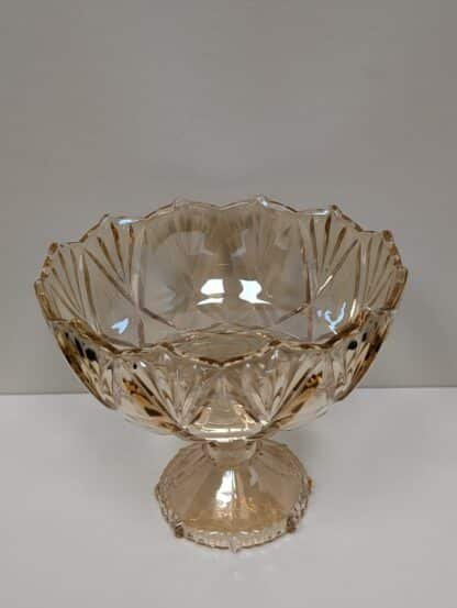 20cm Gold Glass Compote Vase - Image 2