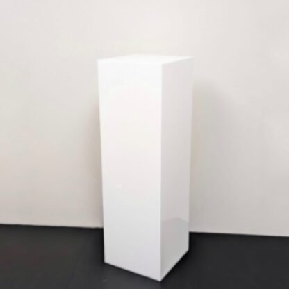 5 Sided White Acrylic Pedestal 25x25x80cm