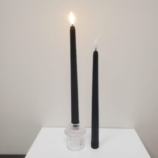 Black LED Taper Candle