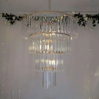 4 Tier Gold Cascading Chandelier
