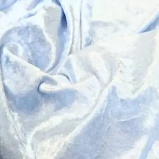 Ice Blue Crushed Velvet Table Runner