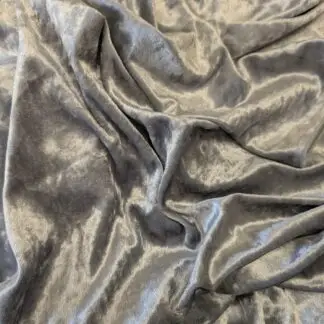 Silver Crushed Velvet Table Runner