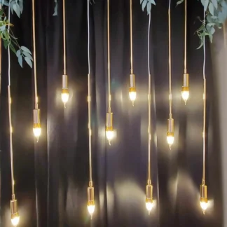 10pc. Gold Hanging LED Light