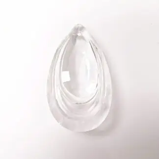 Clear Glass Oval Drop Crystal