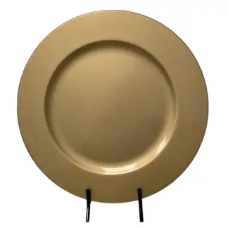 13" Solid Gold Acrylic Charger Plate 25/case