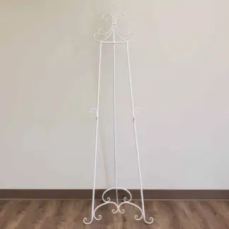 6' White Metal Easel