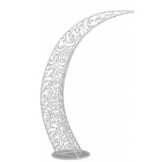 3D White Half Moon Arch