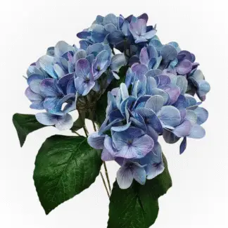 5 Head 3D Printed Purple-Blue Hydrangea Bunch