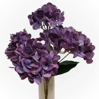 5 Head 3D Printed Purple Hydrangea Bunch