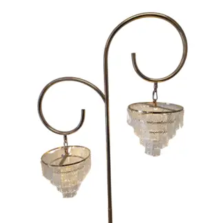 150cm Gold Double Cascading Post Light