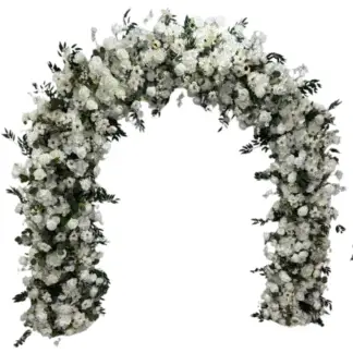 3pc Set White Florals and Greenery Arch Garland