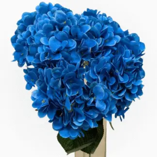5 Head Small Petal Dark Blue  Hydrangea Bunch