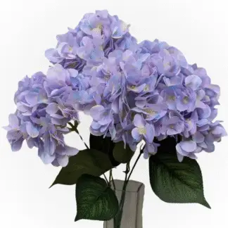5 Head Small Petal Lavender Hydrangea Bunch