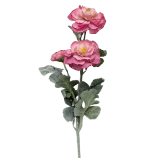 62cm 3 Head Pink Ranunculus